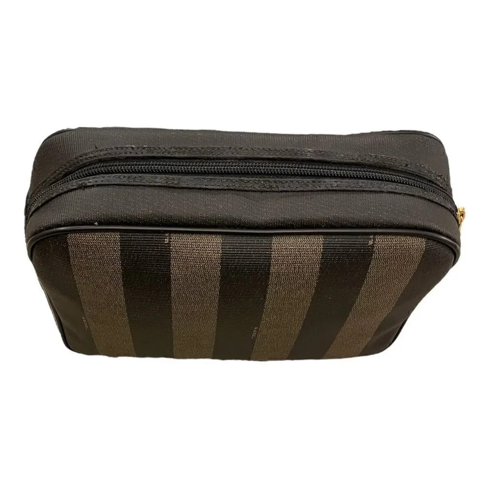 Vintage FENDI PQUIN STRIPED Clutch/Cosmetics Case - Picture 12 of 16